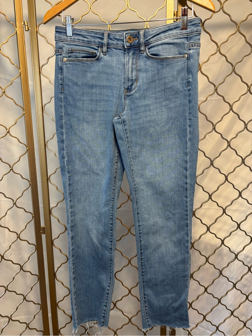 J. Jill Denim Boyfriend Straight Leg Ankle Blue Jeans, size 4
